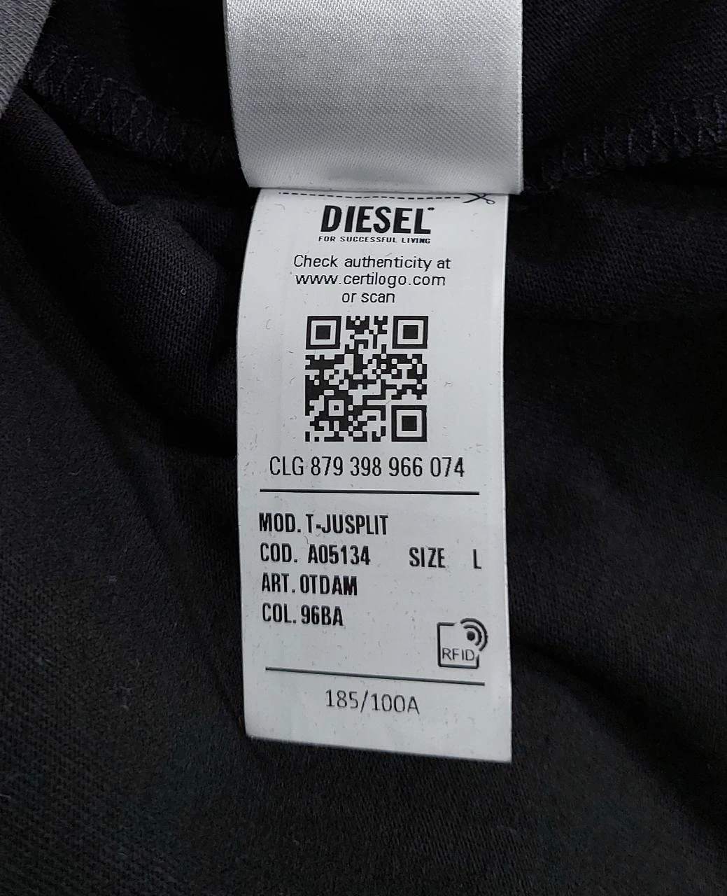 Camiseta Diesel con estampado dividido - gris / negro L – photo 7